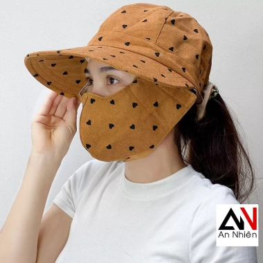Nón mũ chống nắng vành rộng kèm khẩu trang - Giá chỉ 54.444₫, giảm mạnh