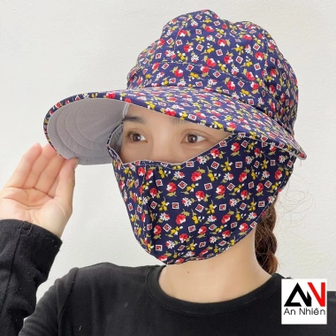 Nón mũ chống nắng vành rộng kèm khẩu trang - Giá chỉ 54.444₫, giảm mạnh 8 Nón mũ chống nắng vành rộng kèm khẩu trang - Giá chỉ 54.444₫, giảm mạnh 8