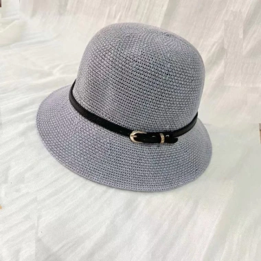 Nón Mũ Cói Vành Rộng Vintage Meta Khóa Da - Che Nắng, Đi Biển, Đi Chơi - 55k