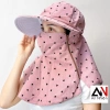 Nón mũ vành rộng cotton chống nắng, khẩu trang cố định dây kéo - Giá chỉ 80.000₫