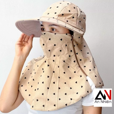 Nón mũ vành rộng cotton chống nắng, khẩu trang cố định dây kéo - Giá chỉ 80.000₫ 4 Nón mũ vành rộng cotton chống nắng, khẩu trang cố định dây kéo - Giá chỉ 80.000₫ 4