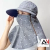 Nón mũ vành rộng cotton chống nắng, khẩu trang cố định dây kéo - Giá chỉ 80.000₫ 6