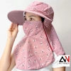 Nón mũ vành rộng cotton chống nắng, khẩu trang cố định dây kéo - Giá chỉ 80.000₫ 7
