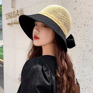 Nón rộng vành thời trang style Cói cực chất phối nơ - Giá ưu đãi 102.349₫ 3
