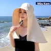 Nón rộng vành và khẩu trang UV 3 trong 1, khăn choàng bảo vệ mặt cổ mùa hè 140k 9