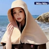 Nón rộng vành và khẩu trang UV 3 trong 1, khăn choàng bảo vệ mặt cổ mùa hè 140k 10