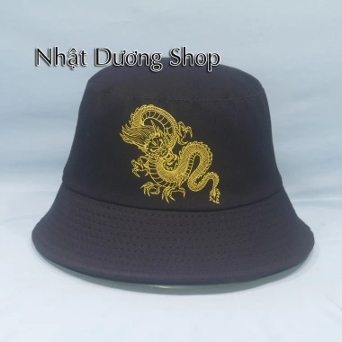 Nón tai bèo bucket cotton thoáng mát thiết kế con rồng con gà giá chỉ 29.900₫