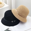 Nón Tai Bèo Chống Nắng Vành Rộng Vải Lanh Khóa Cài Kiểu Nhật Bản Thời Trang Nữ Hè 2