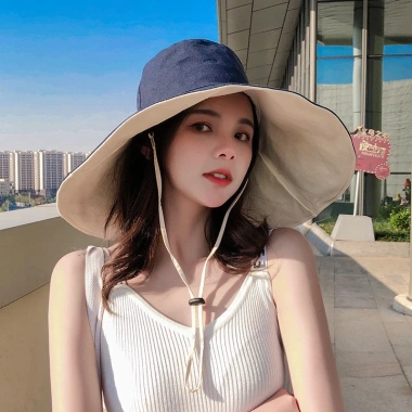 Nón Vải Vành Rộng 15cm 2 Mặt Màu Trơn Chống Nắng RQN2.263 - Giá chỉ 54.200₫