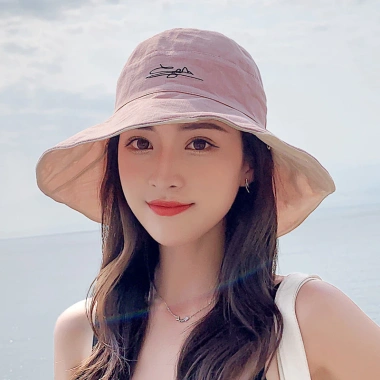 Nón Vải Vành Rộng Hoa Cúc Chữ Ký L1.663 - Thời Trang Summer, Giá Ưu Đãi 79,350₫