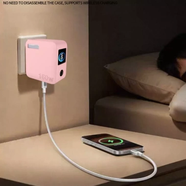NOVOCCT Silicone Bảo Vệ Màu Trơn Chống Sốc, Vỏ Di Động Mềm Chống Bụi Cho Bộ Sạc UGREEN 160W GaN Du lịch - Giá Ưu Đãi 80.520₫ 9