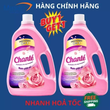 Nước Giặt Xả Chante Ohara 8in1 Hoa Hồng Pháp - Sạch Sâu, Thơm Lâu, Mua 1 Tặng 1 - 259.000₫ 8