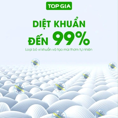 Nước Giặt Xả TopGia Hương Hoa Hồng Dịu Nhẹ - Đánh Bay Vết Bẩn, Lưu Hương 72h