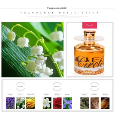 Nước hoa Circle 60ml nữ eau de Vàng Trắng & Hồng – Hương cỏ thơm nhẹ, quyến rũ, chỉ 42,227₫