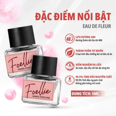 Nước Hoa FOELLIE Eau de Fleur 5ml Hương Trái Cây Ngọt Ngào Màu Hồng 299k
