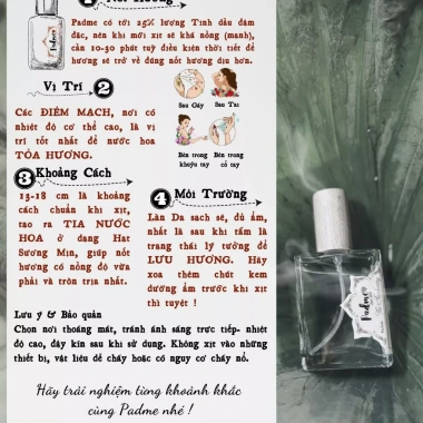 Nước Hoa Gỗ Trầm Hương Padme Nam Sang Trọng, Mạnh Mẽ, Lưu Hương Lâu 155k