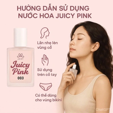 Nước Hoa Lăn JC3T Juicy Pink 10ml - 6 Mùi Hương, Dùng Cho Body và Vùng Kín, Giá 79.500₫