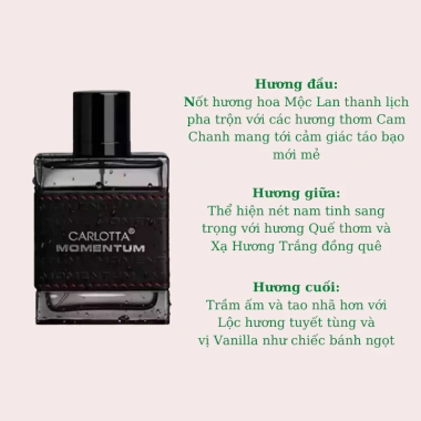 Nước Hoa Nam Carlotta Momentum 100ml Thơm Lâu Lưu Hương 12h Giá chỉ 149.000đ