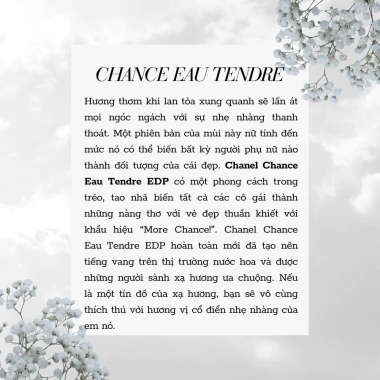 Nước hoa Nữ Chance Hồng/Xanh 10ml Montblanc - Ngọt ngào, nữ tính, sang trọng, giá 125k 4 Nước hoa Nữ Chance Hồng/Xanh 10ml Montblanc - Ngọt ngào, nữ tính, sang trọng, giá 125k 4