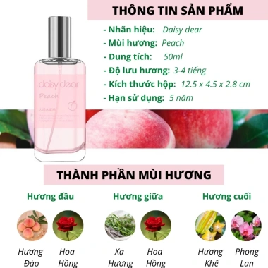 Nước hoa nữ Daisy Dear 50ml - Hương hoa thiên nhiên thơm lâu, vỏ hộp sang trọng, giá 30.000₫