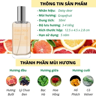 Nước hoa nữ Daisy Dear 50ml - Hương hoa thiên nhiên thơm lâu, vỏ hộp sang trọng, giá 30.000₫