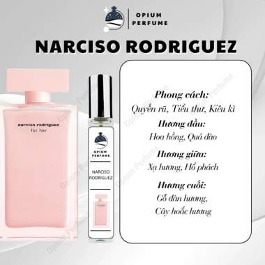Nước hoa nữ Narciso hồng nhạt 10ml - Hương ngọt ngào, nữ tính, giá chỉ 125.000₫ 3 Nước hoa nữ Narciso hồng nhạt 10ml - Hương ngọt ngào, nữ tính, giá chỉ 125.000₫ 3