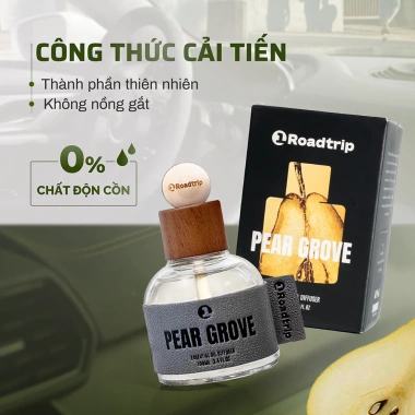 Nước hoa ô tô 1Roadtrip 100ml Pear Grove - Tinh dầu thiên nhiên, khử mùi, chống say xe, thơm lâu, giảm giá 386k 5