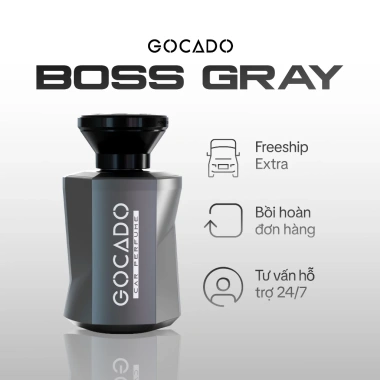 Nước Hoa Ô Tô Cao Cấp Gocado VƯỢNG BOSS GRAY 160ml - Hương Tươi Mát, Khử Mùi, Chống Say, Dễ Chịu Nước Hoa Ô Tô Cao Cấp Gocado VƯỢNG BOSS GRAY 160ml - Hương Tươi Mát, Khử Mùi, Chống Say, Dễ Chịu