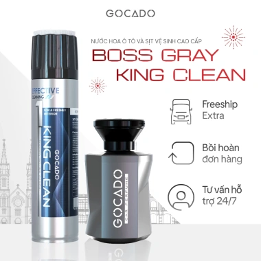 Nước Hoa Ô Tô Cao Cấp Gocado VƯỢNG BOSS GRAY 160ml - Hương Tươi Mát, Khử Mùi, Chống Say, Dễ Chịu 9