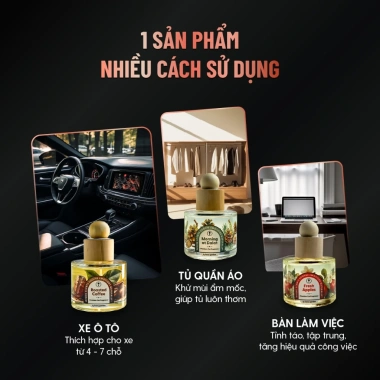 Nước Hoa Ô Tô Cao Cấp HENY GARDEN 50ml 100ml Tinh Dầu Thơm Khử Mùi Chống Say Xe 339.000