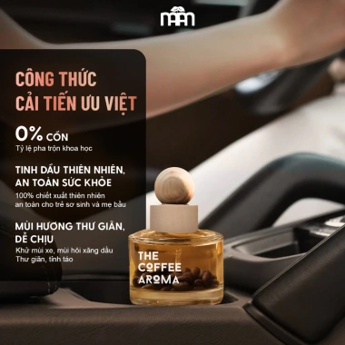 Nước Hoa Ô Tô Cao Cấp Hương Cà Phê Aroma - Khử Mùi Dễ Chịu, Không Gây Say Xe, Giá 250.000₫