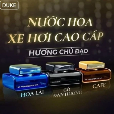 Nước Hoa Ô Tô DUKE Chính Hãng 50ml - Khử Mùi, Chống Say Xe, Hương Thơm Dịu Mát