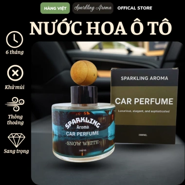 Nước Hoa Ô Tô Sparkling Aroma Cao Cấp - Tinh Dầu Sang Trọng, Khử Mùi, Chống Say Xe, An Toàn 139k