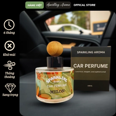 Nước Hoa Ô Tô Sparkling Aroma Cao Cấp - Tinh Dầu Sang Trọng, Khử Mùi, Chống Say Xe, An Toàn 139k 4