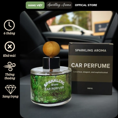Nước Hoa Ô Tô Sparkling Aroma Cao Cấp - Tinh Dầu Sang Trọng, Khử Mùi, Chống Say Xe, An Toàn 139k 9