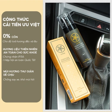 Nước hoa ô tô xịt Focar - Chống nấm mốc, hương thiên nhiên thơm dịu nhẹ, an toàn sức khỏe