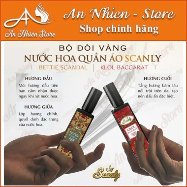 Nước hoa quần áo Scanly thơm suốt ngày dài, giảm còn 120.000đ, giá gốc 145.200đ