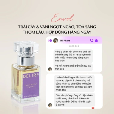 Nước hoa thuần chay Pháp DÉLIRE EDP 15ml – Thơm lâu, quyến rũ, quà tặng người yêu 539k