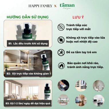 Nước Hoa Xịt Phòng TAMAN Cao Cấp Hương Tây Ban Nha - Thơm Lâu, Lưu Hương Dễ Chịu, Giá 58.800₫ 8