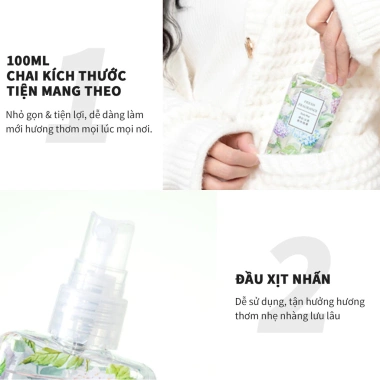Nước Hoa Xịt Thơm Cơ Thể 100ml - Hương Trái Cây Lâu Dài, Dễ Mang Theo, Phù Hợp Nam và Nữ - Giá Ưu Đãi 36,630₫