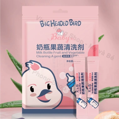 Nước Rửa Bình Sữa BIG HEADED BIRD Hương Trái Cây 20 Gói 4ml Du Lịch 30.000 VND 8 Nước Rửa Bình Sữa BIG HEADED BIRD Hương Trái Cây 20 Gói 4ml Du Lịch 30.000 VND 8