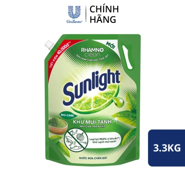 Nước rửa chén Sunlight Bio-care 100% tự nhiên, túi 3.3 kg - Giá ưu đãi 113.000₫
