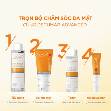 Nước tẩy trang Decumar cho da mụn 250ml pH 5.5, dịu nhẹ, không cồn, làm sạch sâu - Giảm còn 178.000₫