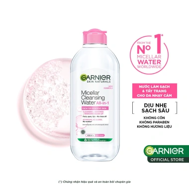 Nước Tẩy Trang Garnier Micellar Cleansing Water 400ml‑700ml – Làm sạch sâu, dịu nhẹ cho mọi da, giảm giá 155k