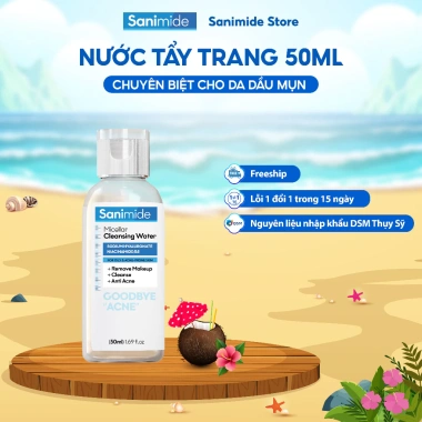Nước Tẩy Trang Sanimide Da Dầu Mụn Nhạy Cảm - Không Kích Ứng, Giá 19.000