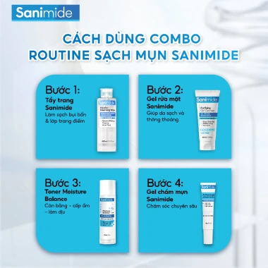 Nước Tẩy Trang Sanimide Da Dầu Mụn Nhạy Cảm - Không Kích Ứng, Giá 19.000