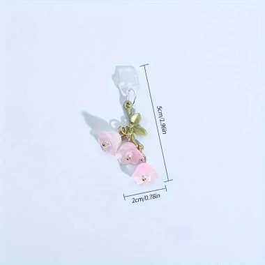 Nút Bịt Chống Bụi Mobile Hình Hoa Lily - Đệm Lỗ Cắm Điện Thoại DIY Giá 36,477 VND 2