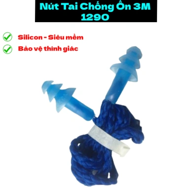 Nút Bịt Tai 3M 1.290 Có Dây Chống Ồn - Giảm Âm Thanh Bảo Vệ Thính Giác 45k 2
