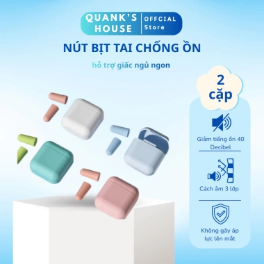 Nút Bịt Tai Chống Ồn Cao Cấp - Mềm Mại, Thoải Mái Ngủ, Học Tập, Du Lịch, Máy Bay - Giá 49.000₫ (Giảm từ 59.780₫)