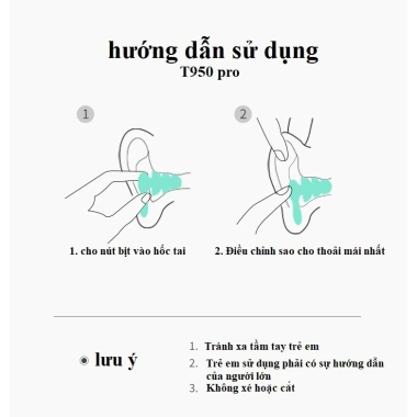 Nút Bịt Tai Chống Ồn Chống Nước Bơi Lội Bộ 2 Đôi kèm Hộp T950 Giá 18.000 3